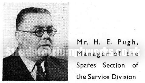 HE Pugh Manager of the Spares Section of the Service Division.